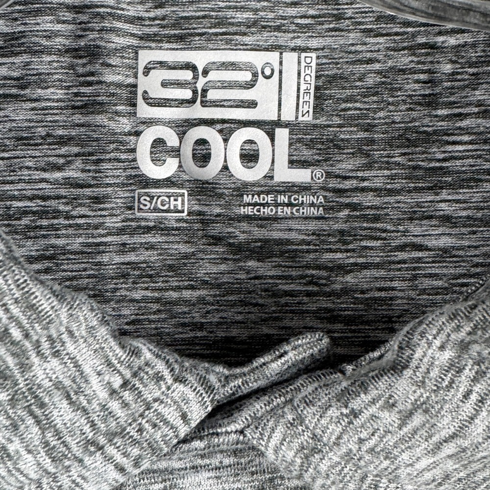 NWT 32 Degrees Cool Men's‎ Stretch Polo Shirt Charcoal Gray Space Dye Size Small - Picture 3 of 10